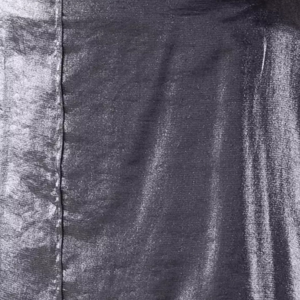 NWOT Zara Shimmering Metallic Silver Midi Skirt. Size XS - Picture 10 of 12